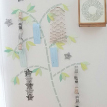 マスキングテープ×ブルックリン風ペーパーde男の子むけ七夕ウォールデコ