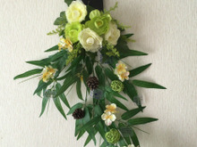 100均グッズで☆ナチュラルな七夕スワッグ