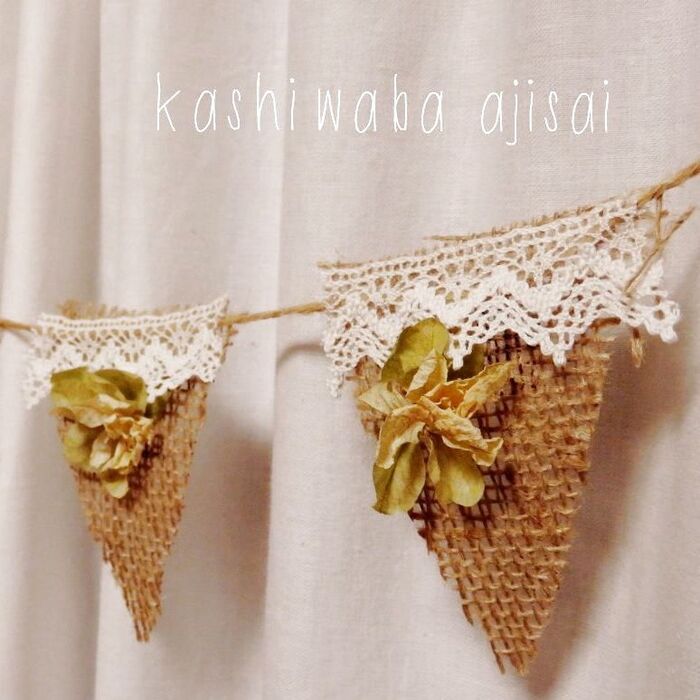 ナチュラル可愛いガーランドができました。