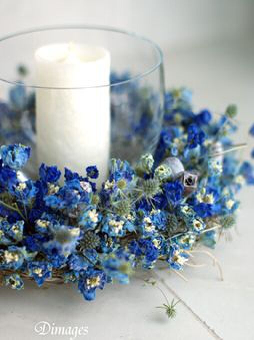 和風もアリ♪ 真夏のブルーアレンジいろいろ♪