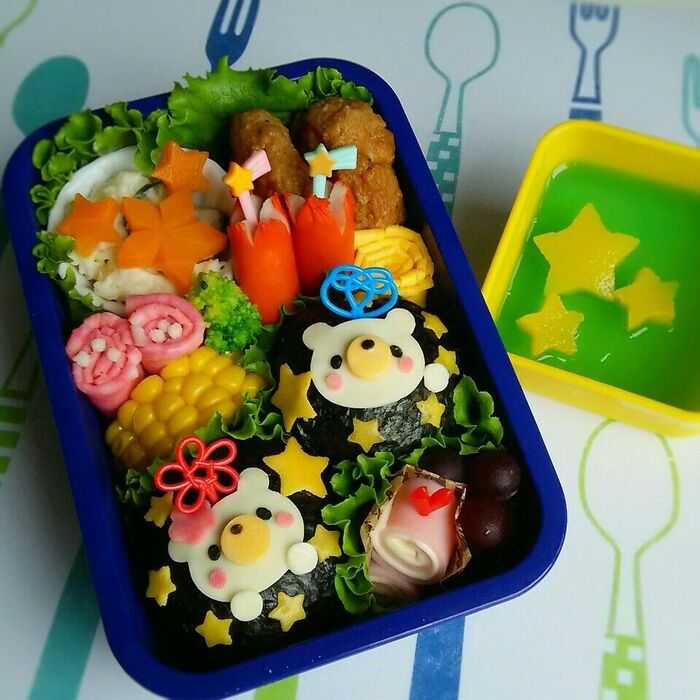 キャラ弁♡くまちゃんの七夕弁当