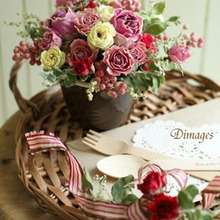 ナチュラルキッチンで作るハートフルなセットアレンジ♪