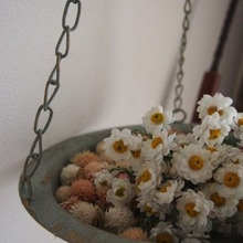 ドライフラワーに向く花材で簡単に作る方法♪