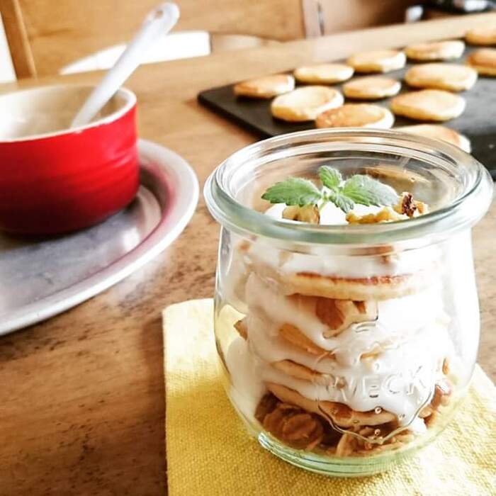 おうちカフェ❗カリッふわっとろ~り♥簡単パンケーキチーズクリームソース