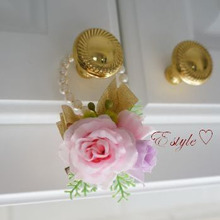 3分で完成!100均造花&パールでエレガントな多機能アイテムに☆