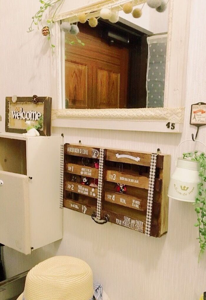 素麺空き箱&スノコで簡単DIY♡ナチュラル可愛いキーボックス