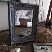 ダイソーのスタンドミラーでアンティーク風なプチメイクコーナー