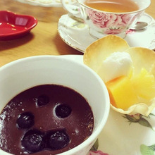 ブルーベリーショコラテリーヌのティーセット