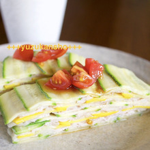 ズッキーニと豚肉の重ねレンジ蒸し