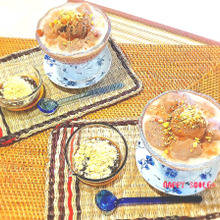 3つの材料で簡単!チョコアイスを使った豆腐団子の和のカフェスイーツ♡