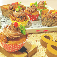 HMで簡単!チョコとオレンジのウエハースinカップケーキ♡