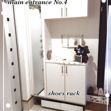 玄関を美しく〜その④〜下駄箱下にお手入れも簡単な収納を100均でDIY