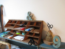 100均で簡単!アンティーク風デスクラック♪