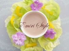 手作りアサイードレッシングサラダ☆美容と健康に♬ピンク可愛い♡リース型盛り付けでお洒落に♬