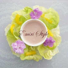 手作りアサイードレッシングサラダ☆美容と健康に♬ピンク可愛い♡リース型盛り付けでお洒落に♬