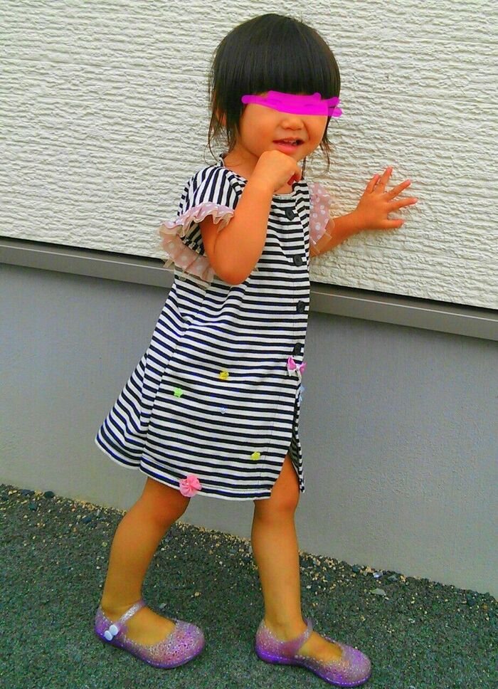 着るとちゃんとワンピースのシルエットになる!