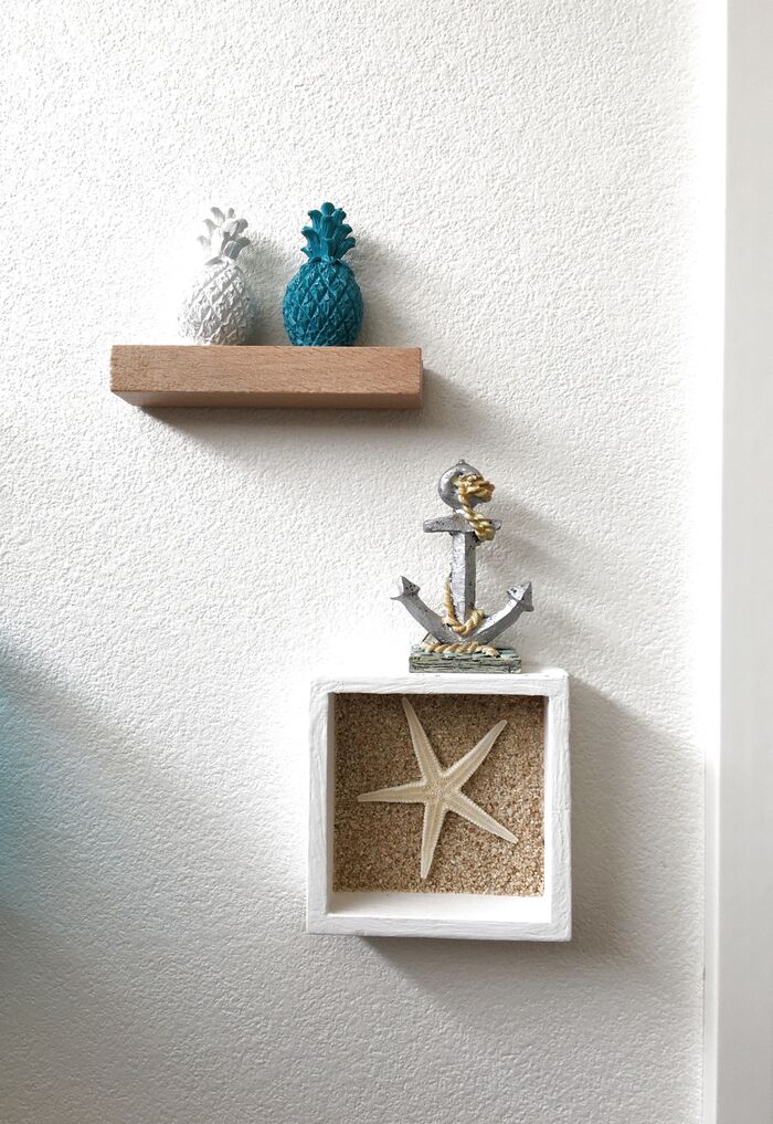 100均のメモスタンドで夏らしいウォールデコ