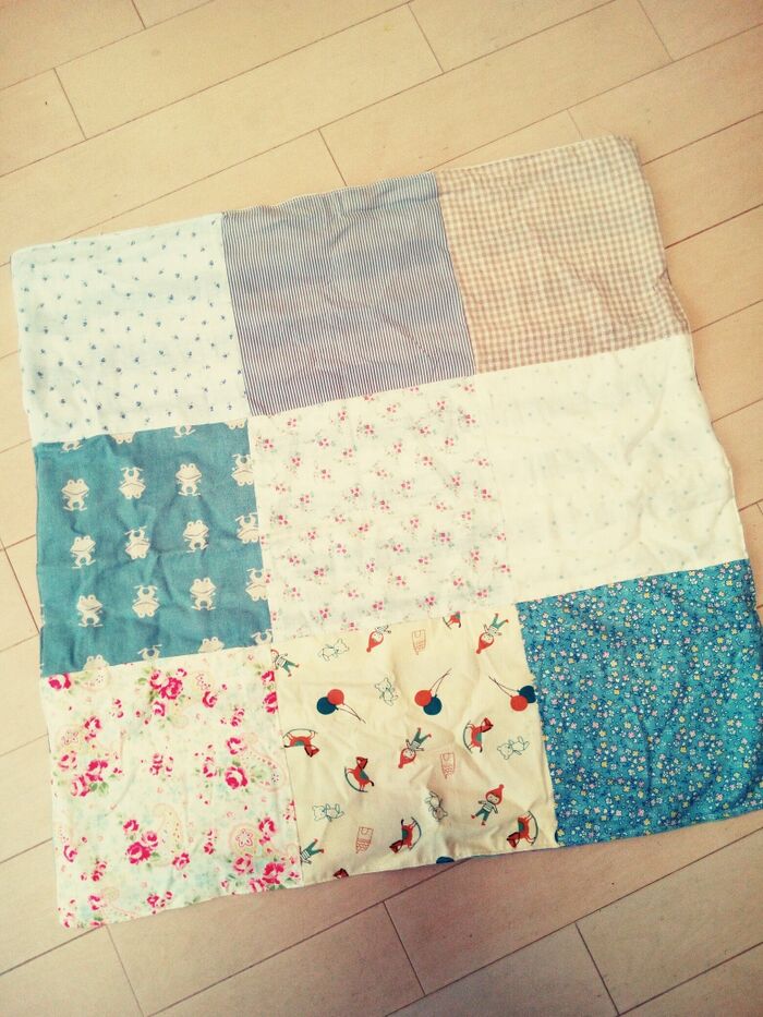 はぎれ活用!お昼寝やベビーカーで使えるましかくおふとん♡