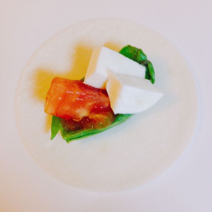 具材を餃子の皮に包みます