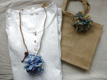 はぎれで!縛って作る「ポンポン小物」