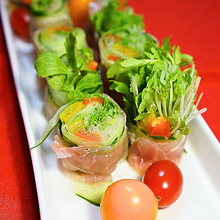 皮いらずで簡単ヘルシー!生春巻き風一口サラダのレシピ☆彡