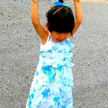 大人服リメイクで簡単子供服!要らないチュニックがドレスワンピに変身!