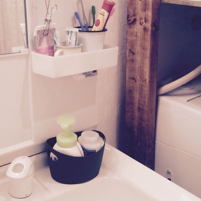 100均グッズで洗面♡周辺を簡単スッキリ♪