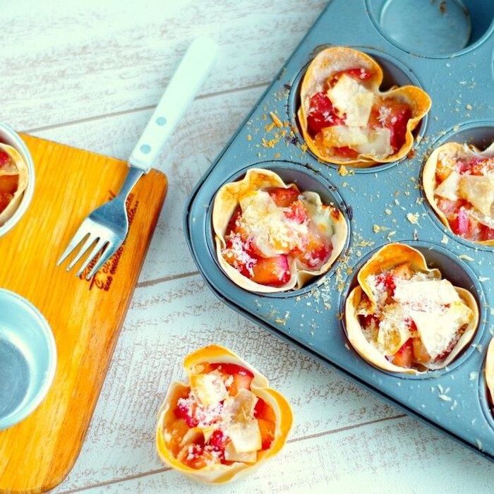 餃子の皮でアップルパイ