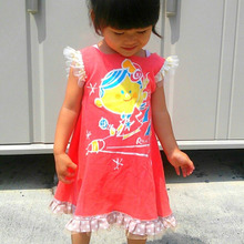 大人服リメイクで簡単子供服!思い出のTシャツを娘のワンピースに!