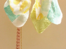 ハギレで花びらイヤリングをハンドメイド