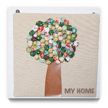 ハギレとティッシュを丸めて貼るだけ簡単!針も糸も使わないパッチワーク☆