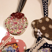 100均ラミネート加工シートで!はぎれでかわいい♡ネームプレート