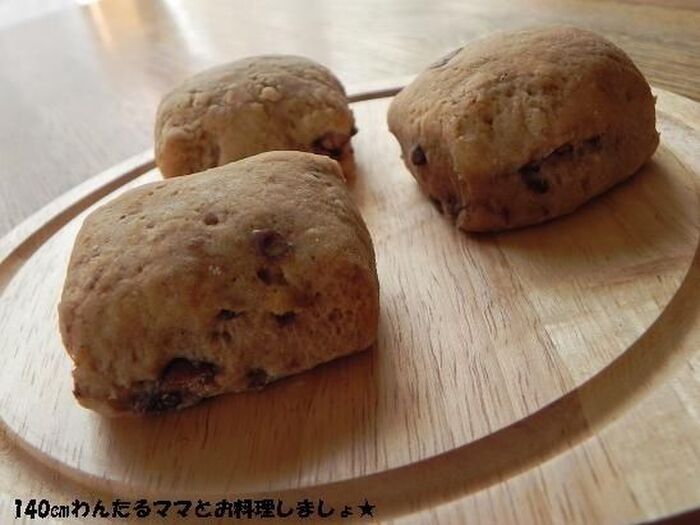 混ぜて焼くだけ~あずきとシナモンのスコーン
