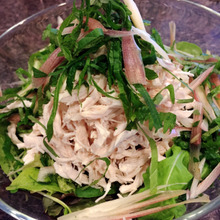 夏に◎♪薬味たっぷり、ささみの棒棒鶏風サラダのレシピ