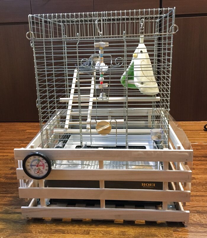 100均のスノコで鳥カゴ防散カバーの作り方