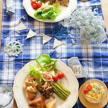 100均グッズを使ってプチプラ!大人可愛い夏のテーブルコーデの作り方☆