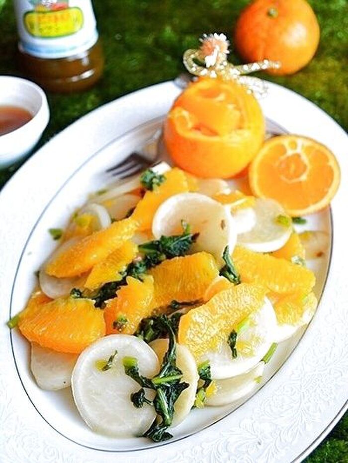 5分でビタミン補給!ネーブルとかぶの爽やかサラダ