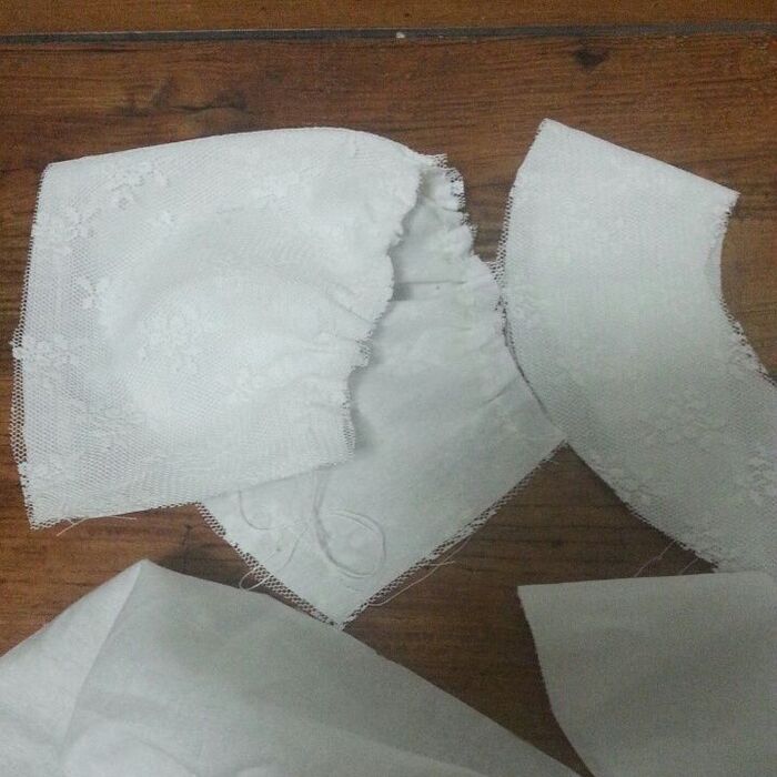 チュールレースの合わせてずれない方法