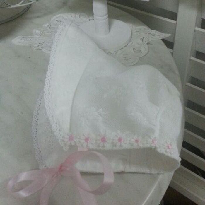 セリアの綿レースをふんだんに使いきり