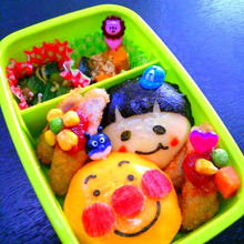 【キャラ弁】簡単!アンパンマンと息子の2ショット弁当