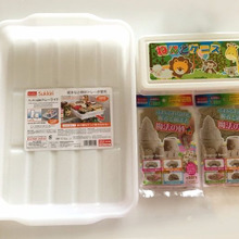 100均で揃う、お部屋で砂遊び「魔法の砂」雨の日はもちろん、暑い日もおうちで砂遊び!