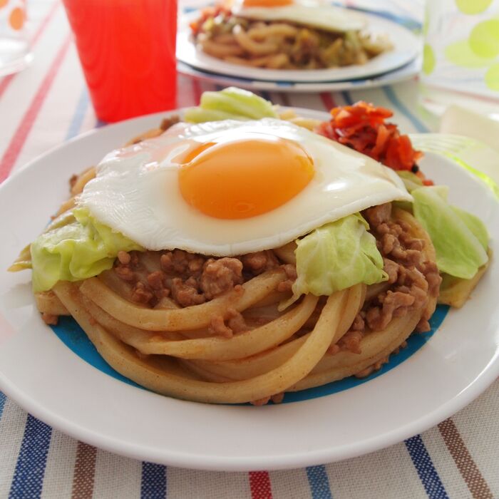 夏休み♪ふるさと麺レシピ「横手風焼きうどん」