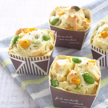 大豆粉のミックス粉で♪コーンと枝豆のお食事マフィン