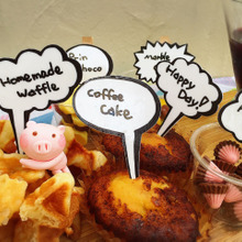 ホワイトプラ板で簡単ハンドメイド吹き出しピック&クリップ☆