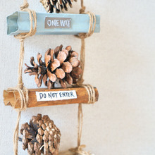 材料費0円!トイレットペーパーの芯と麻紐で簡単!壁掛けラダー☆