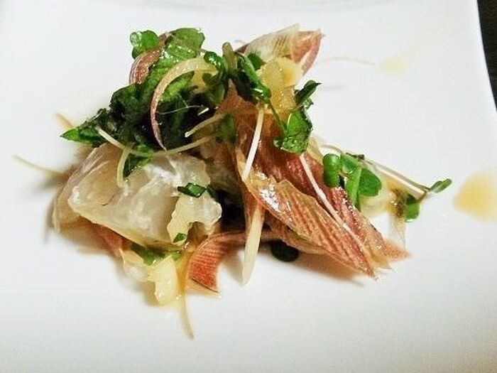 簡単 美味しい 刺身と薬味をポン酢で食べちゃお!