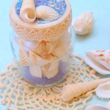 レジン【海塗り】で空き瓶リメイク♪