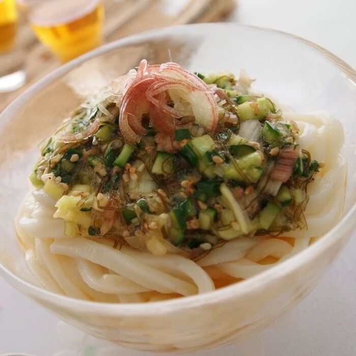 夏休み♪ふるさと麺レシピ「とろねば昆布うどん(山形のだし風)」