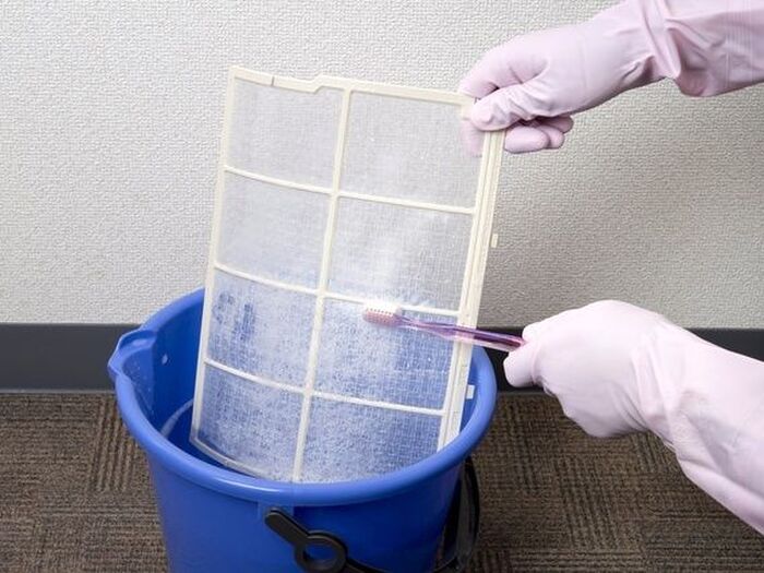 エアコン掃除の仕上げ