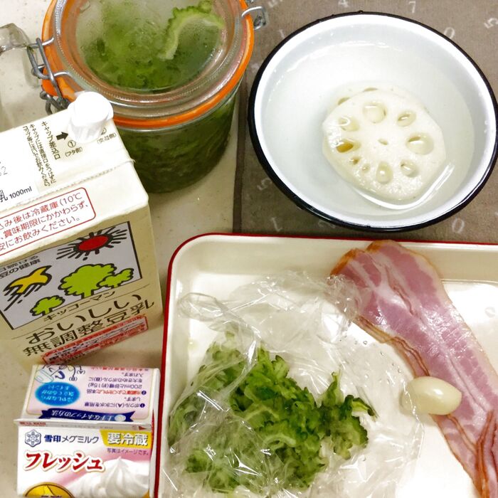 はちみつゴーヤとレンコンのスープ